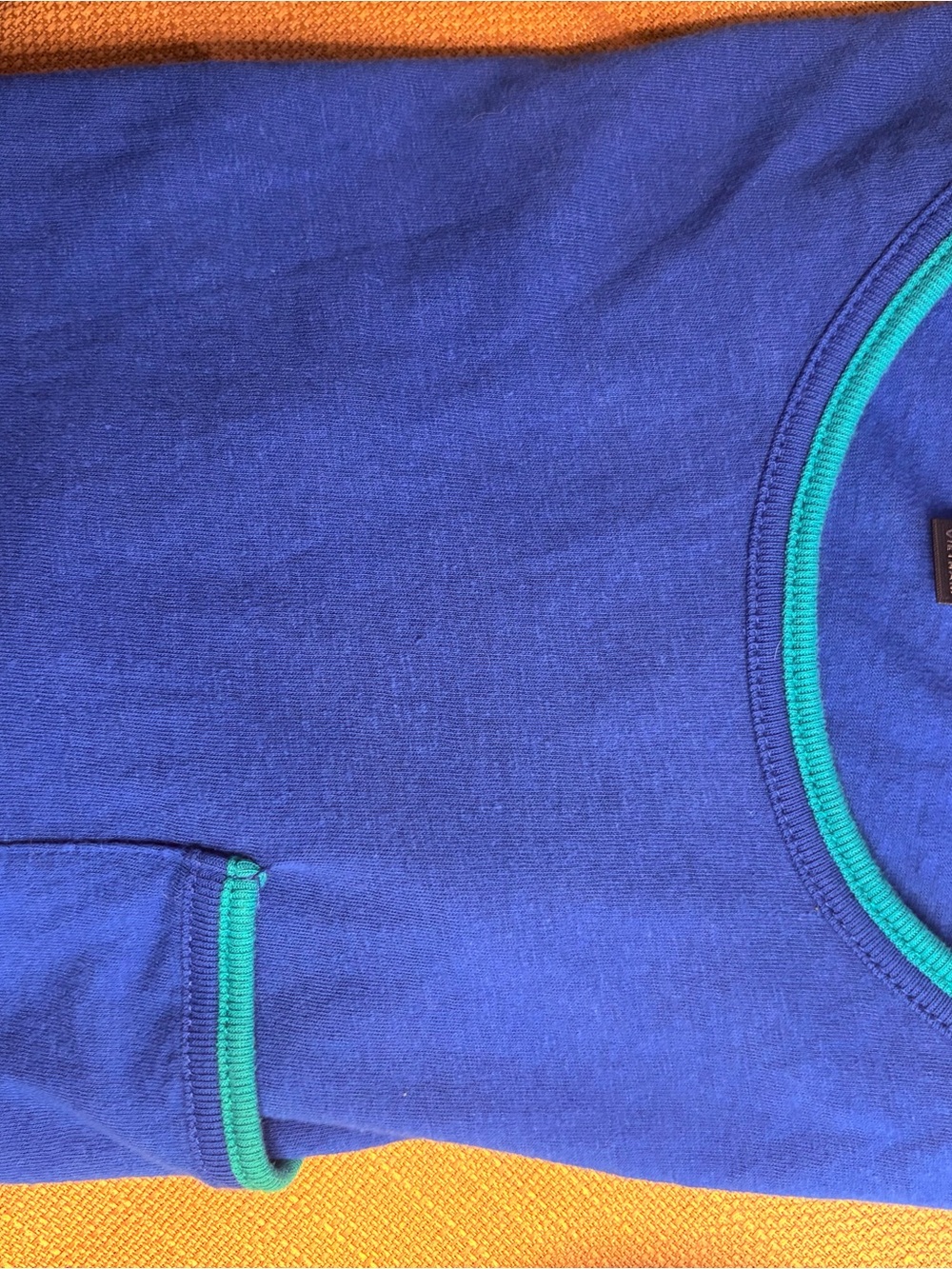 J. Crew Royal Blue Short Sleeve Tee with Teal Trim